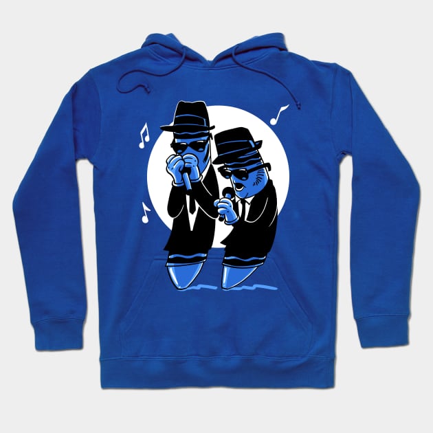 Blue Bros Hoodie by zerobriant